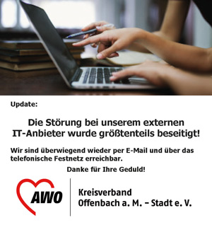 Die Störung bei unserem externen IT-Anbieter weitestgehend beseitigt.